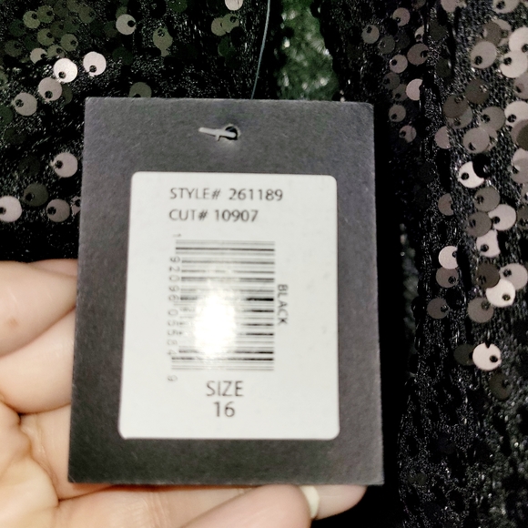 ❤️ NWT-Marina-Opaque Sequin Party dress-Size 16 Black - Picture 6 of 6